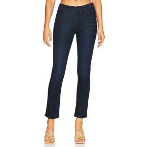 Mother Women 26 The Mid Rise Dazzler Ankle Jeans Blue Dark Wash Denim Stretch